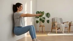 Powolne przysiady przy ścianie: proste ćwiczenie bez obciążania kolan