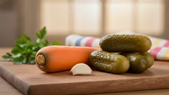 Gotuję bardzo smaczną przekąskę z marchwi i ogórków (zarówno szybko, jak i dużo)