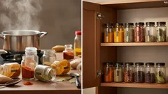 Przyprawy są przechowywane w niewłaściwy sposób.