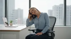 5 prostych ćwiczeń na szyję: pozbądź się napięcia i bólu w odcinku szyjnym (siedząc na krześle)